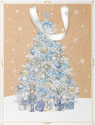 Пакет подарочный CITY HOME TRADE Christmas Kraft 23х18х10см, вид