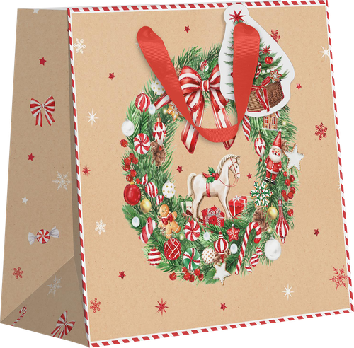 Пакет подарочный CITY HOME TRADE Christmas Kraft 40х48х18см, детальное фото