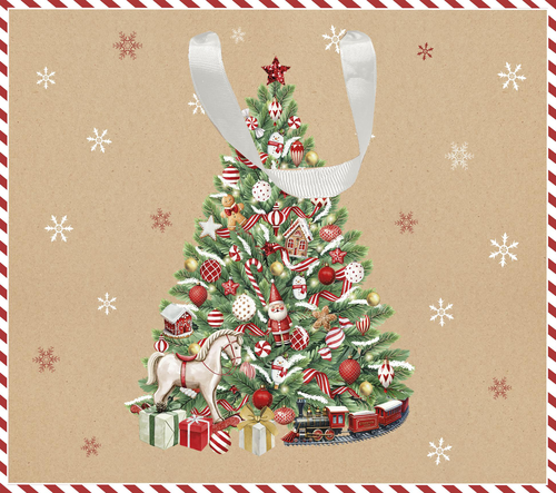 Пакет подарочный CITY HOME TRADE Christmas Kraft 40х48х18см, изображение
