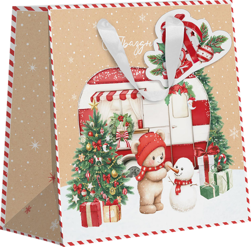 Пакет подарочный CITY HOME TRADE Christmas Kraft 40х48х18см, вид