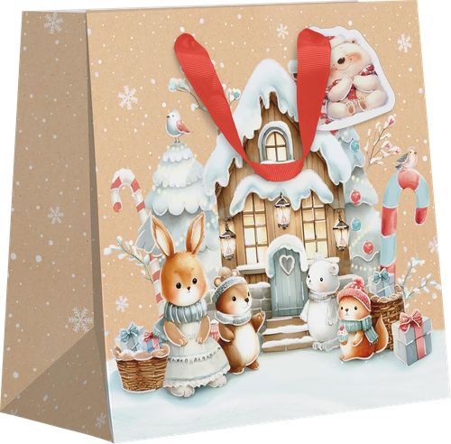 Пакет подарочный CITY HOME TRADE Christmas Kraft 40х48х18см, картинка