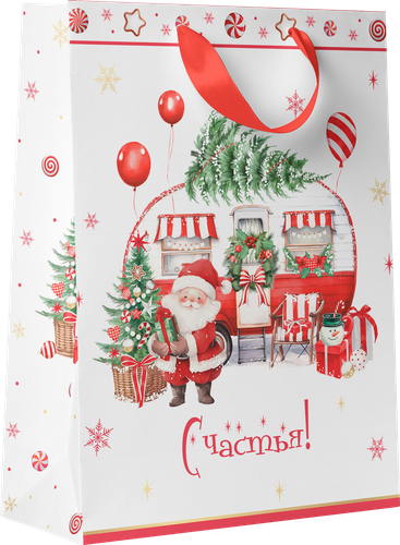 Пакет подарочный CITY HOME TRADE New Years Joy 41х31х10см, картинка