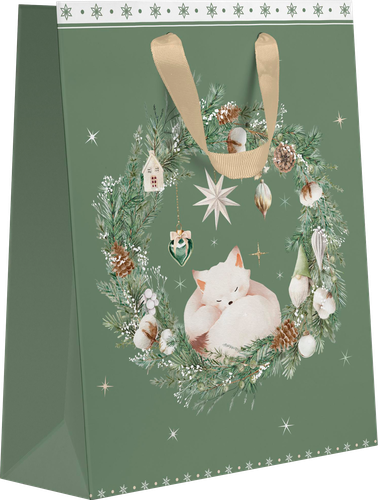 Пакет подарочный CITY HOME TRADE Christmas Woodland 41х31х10см, фотография