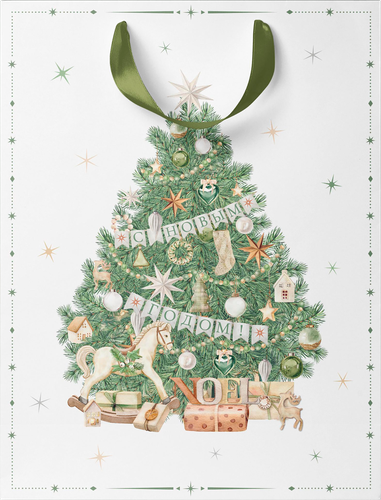 Пакет подарочный CITY HOME TRADE Christmas Woodland 41х31х10см, изображение