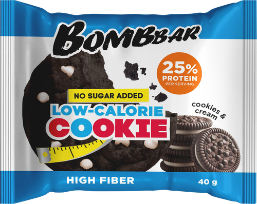 Печенье протеиновое низкокалорийное BOMBBAR Со вкусом печенье-крем, без муки и сахара, 40г, картинка