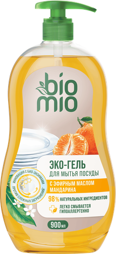 Гель для мытья посуды BIOMIO Эко Мандарин, 900мл, детальное фото