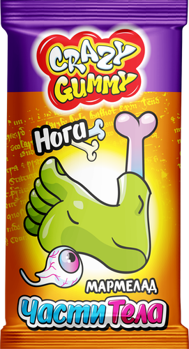 Мармелад КАНДИ КЛАБ Crazy Gummy Части тела, 10г, фотография