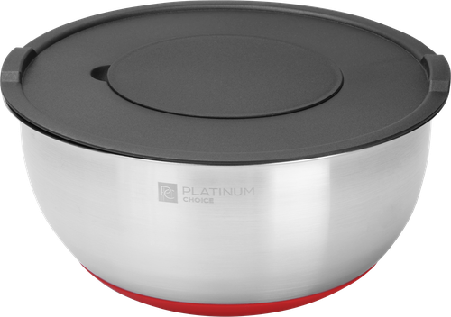 Миска PLATINUM CHOICE нержавеющая сталь с набором терок – 3шт, 3.6л, Арт. HLLG1, крупный план