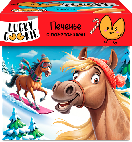 Печенье сахарное LUCKY COOKIE с пожеланием, 40г, фото