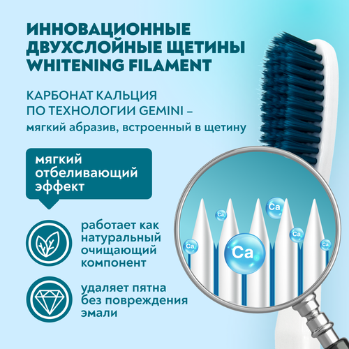 Зубная щетка PRESIDENT Four Calcium устранение пятен и налета, крупный план