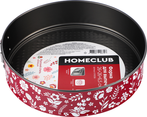 Форма для выпечки HOMECLUB Русский стиль, 26см, разъемная, круглая, сталь, Арт. LF00338, крупный план