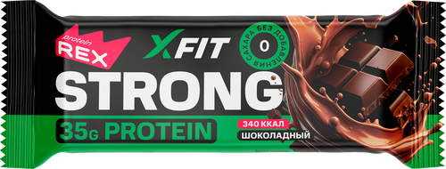 Батончик протеиновый PROTEINREX X-Fit Шоколадный, с высоким содержание протеина, 100г, фотография