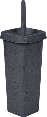 Набор для туалета SPIN&CLEAN Stone, ершик+подставка, закрытый, темный камень, Арт. SC340911026, вид