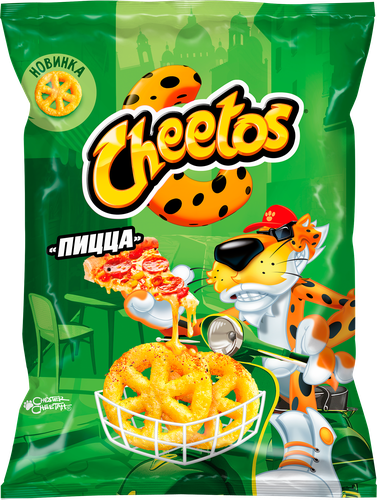 Снеки кукурузные CHEETOS Пицца, 43г, крупный план