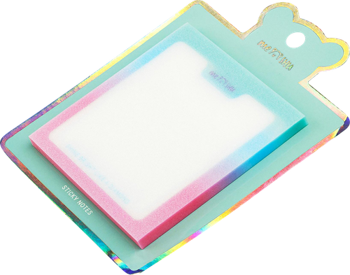 Блок самоклеящийся MESHU Shine Bright, 7,6х7,6см, 50 листов, прозрачный с дизайном, вид