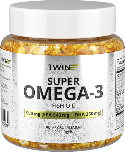 Биологически активная добавка 1WIN Omega-3, в капсулах, 90шт, фото