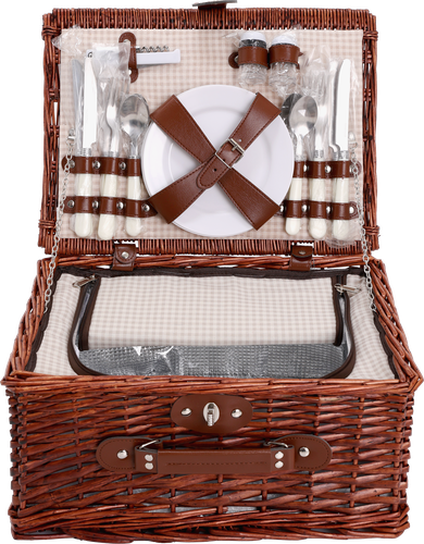 Корзина для пикника PLATINUM CHOICE на 4 персоны 40х30х20см, изображение