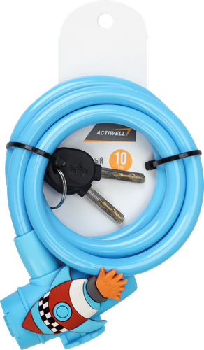 Замок велосипедный ACTIWELL с 2 ключами 1x11см, Арт. MK1100411, картинка