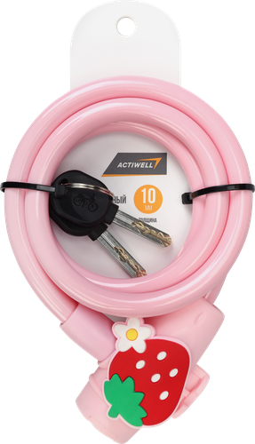 Замок велосипедный ACTIWELL с 2 ключами 1x11см, Арт. MK1100411, фотография