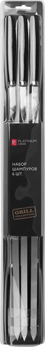 Набор шампуров PLATINUM CHOICE 60см, нержавеющая сталь, Арт. WL2022915-4, 6шт, детальное фото