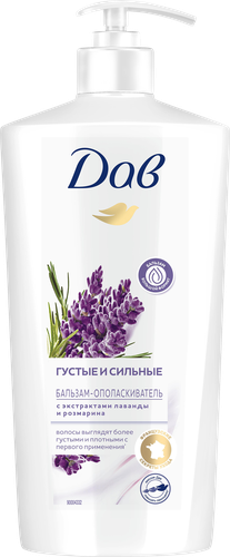 Бальзам-ополаскиватель для волос ДАВ Густые и сильные Лаванда и розмарин, 630мл, фотография