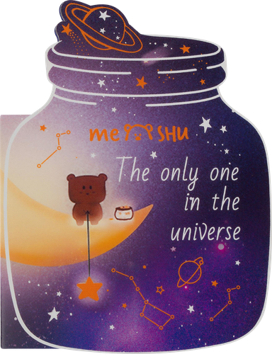 Флажки-закладки MESHU Universe и самоклеящиеся блоки в наборе, 20 листов, 5 цветов, детальное фото
