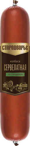 Колбаса варено-копченая СТАРОДВОРЬЕ Сервелатная по-Стародворски, весовая, фотография