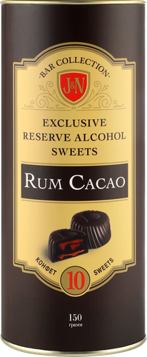Конфеты J&N Bar Collection со вкусом какао с ромом, 150г, детальное фото