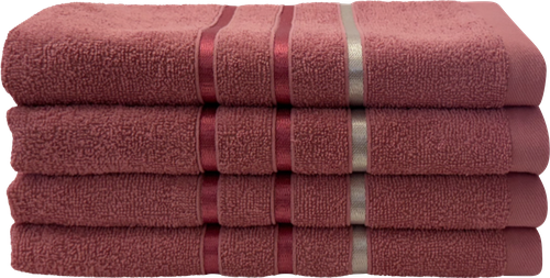 Полотенце махровое HOMECLUB Stripe 50х80см, цвет коралловый, Арт. HCS/5080/кор, изображение