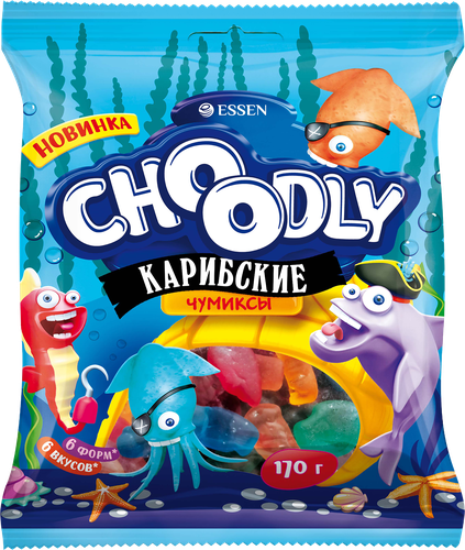 Мармелад жевательный ESSEN Choоdly Карибские чумиксы, 170г, картинка