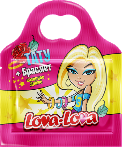 Драже сахарное КАНДИ КЛАБ Lova-Lova, с браслетом и татуировкой, 3г, изображение