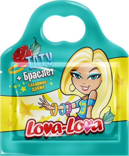 Драже сахарное КАНДИ КЛАБ Lova-Lova, с браслетом и татуировкой, 3г, картинка