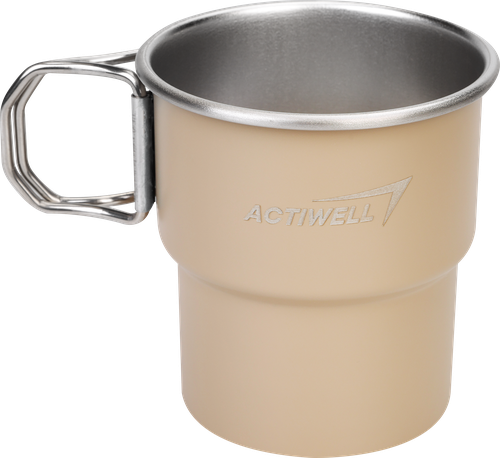 Кружка туристическая ACTIWELL 300мл, нержавеющая сталь, Арт. MU082007-1, фотография