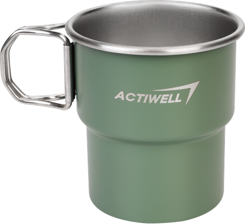 Кружка туристическая ACTIWELL 300мл, нержавеющая сталь, Арт. MU082007-1, детальное фото