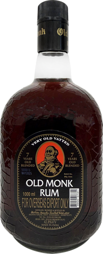 Ром OLD MONK выдержанный 7 лет 42,8%, 1л