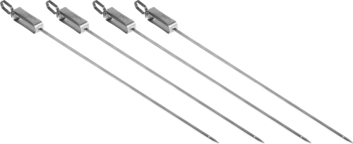 Набор двойных шампуров PLATINUM CHOICE 50см, нержавеющая сталь, Арт. ek23-2553033, 4шт, крупный план