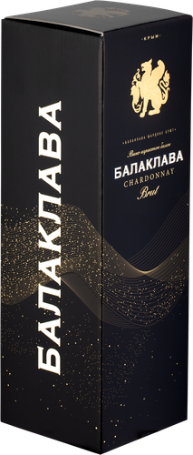 Вино игристое БАЛАКЛАВА Российское Крым Шардоне белое брют, п/у, 0.75л, детальное фото