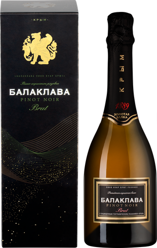 Вино игристое БАЛАКЛАВА Российское Крым Пино Нуар розовое брют, п/у, 0.75л, детальное фото