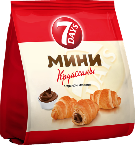 Мини-круассаны 7DAYS с кремом какао, 123г, фотография