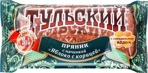 Пряник ТУЛЬСКИЙ ПРЯНИК яблоко корица, 130г, изображение