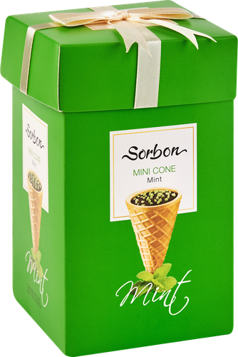 Конфеты SORBON мини-рожок аромат мяты и воздушные зерна, 200г, картинка