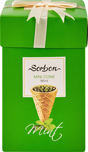 Конфеты SORBON мини-рожок аромат мяты и воздушные зерна, 200г, картинка