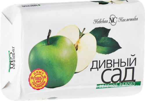 Мыло туалетное НЕВСКАЯ КОСМЕТИКА Дивный сад Зеленое яблоко, 90г, вид
