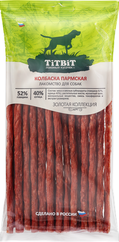 Лакомство для собак TITBIT Золотая коллекция Колбаса Пармская, 120г, фото