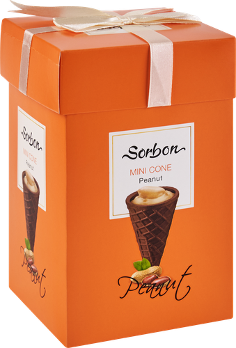 Конфеты SORBON мини-рожок арахис и воздушные зерна, 200г, детальное фото