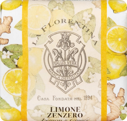 Мыло твердое LA FLORENTINA Фруктовые сады Лимон и имбирь, 106г, вид