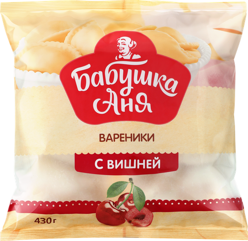 Вареники БАБУШКА АНЯ с вишней, 430г, фото