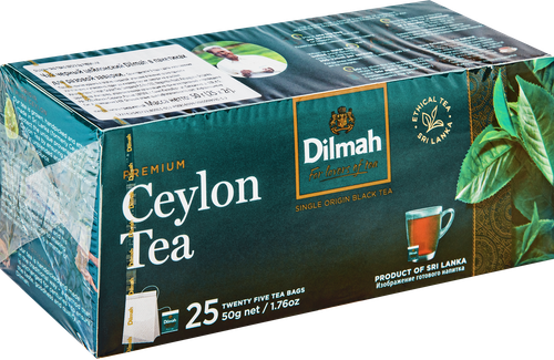 Чай черный DILMAH Цейлонский, 25пак, вид