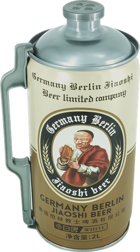 Пиво светлое BERLIN PRIEST White Beer нефильтрованный пастеризованный неосветленный 5%, 2л, изображение