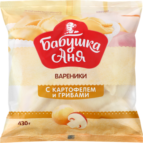 Вареники БАБУШКА АНЯ с картофелем и грибами, 430г, изображение